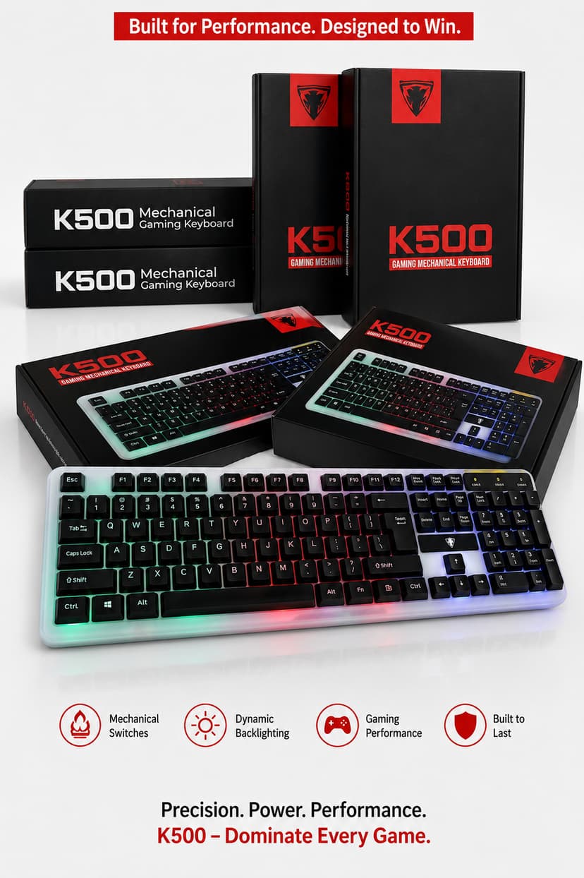 K500 Wired Keyboard Gaming