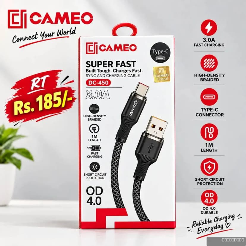 DC-450 USB To Type-C Super Fast (Braided)
