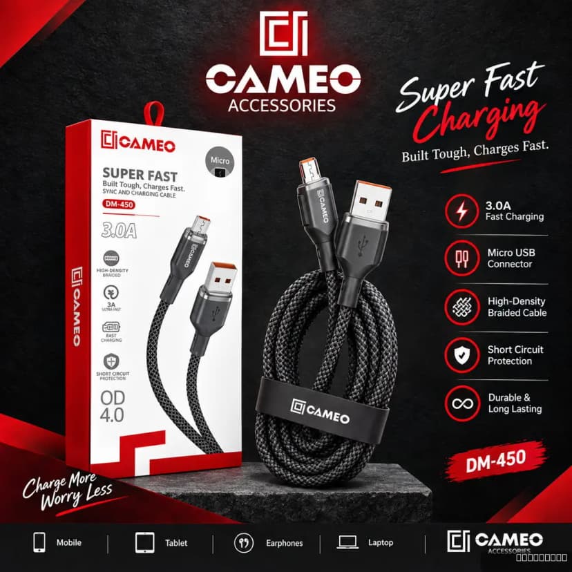 DM-450 USB To Micro Super Fast (Braided)
