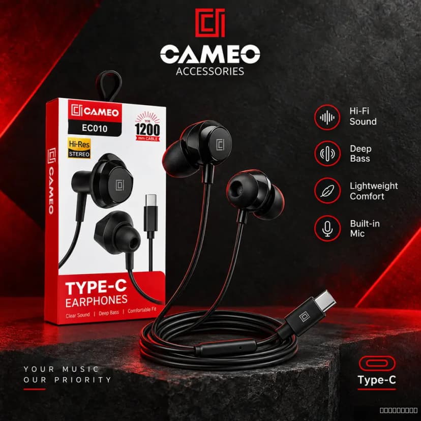 EC010 Type-C (All Mobile) Left/Right Support Earphone