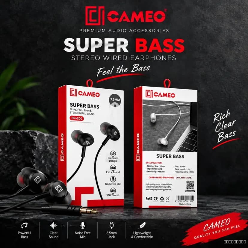 EN-200 3.5mm Earphone Left/ Right Support (Rubber Cap)