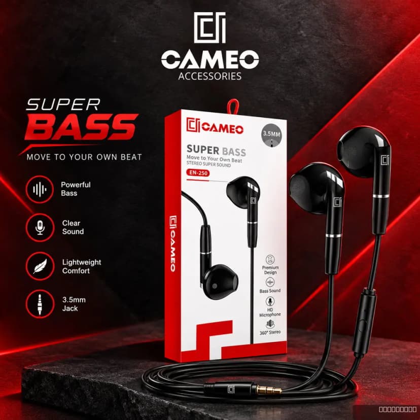 EN-250 3.5mm Earphone (Left/ Right Support)