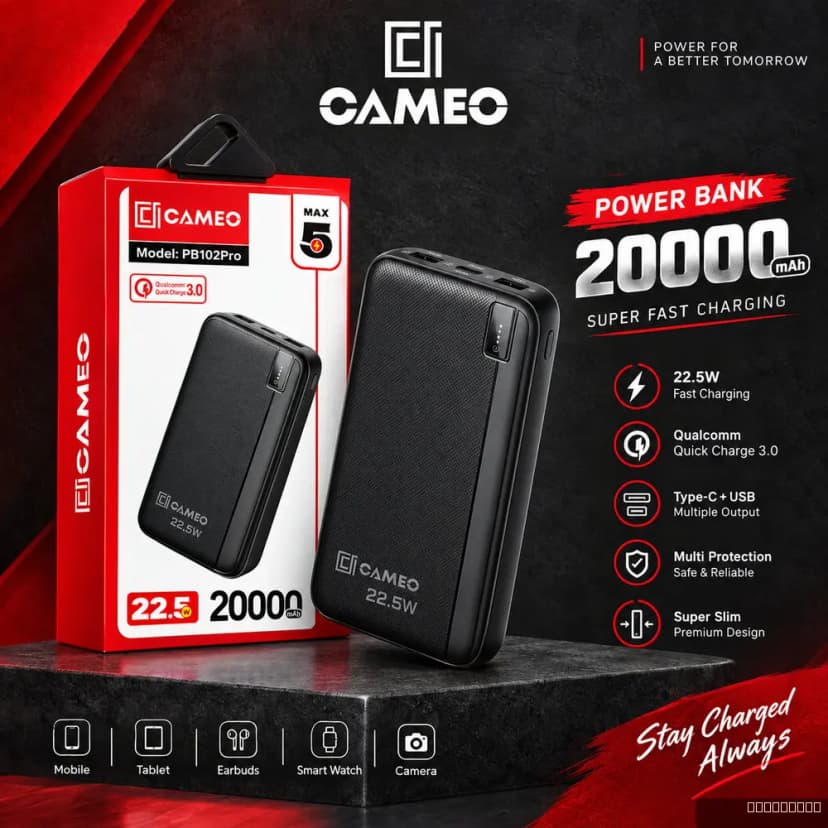 PB102PRO 20000mAh (22.5W) PD Powerbank