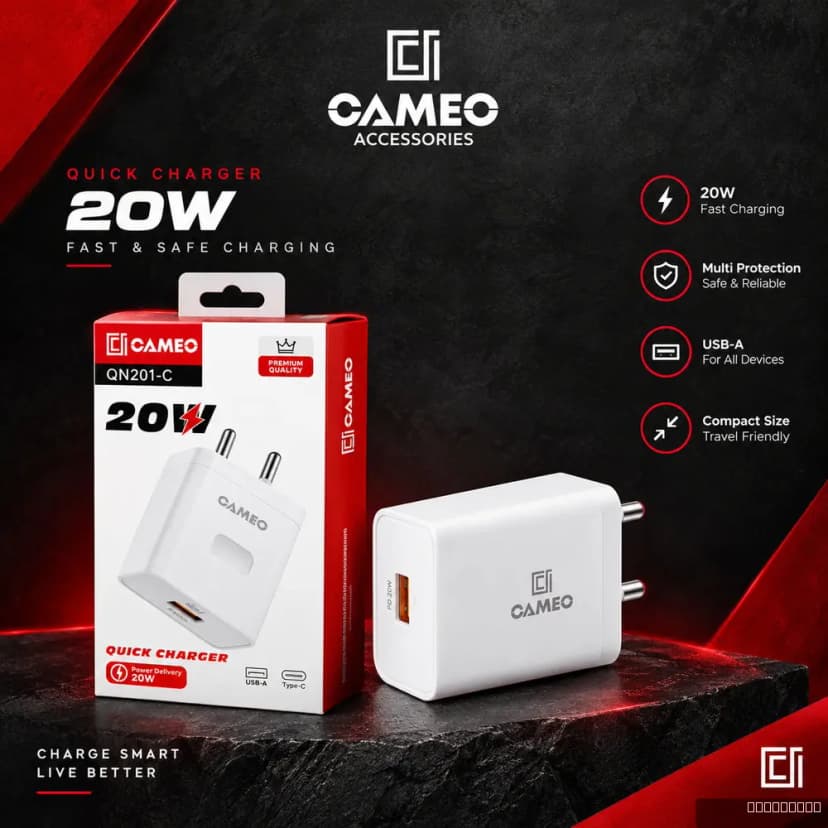 QN201-C 20W Charger +Type-C Cable