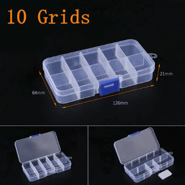 10 Compartment Adjustable Plastic Storage Box