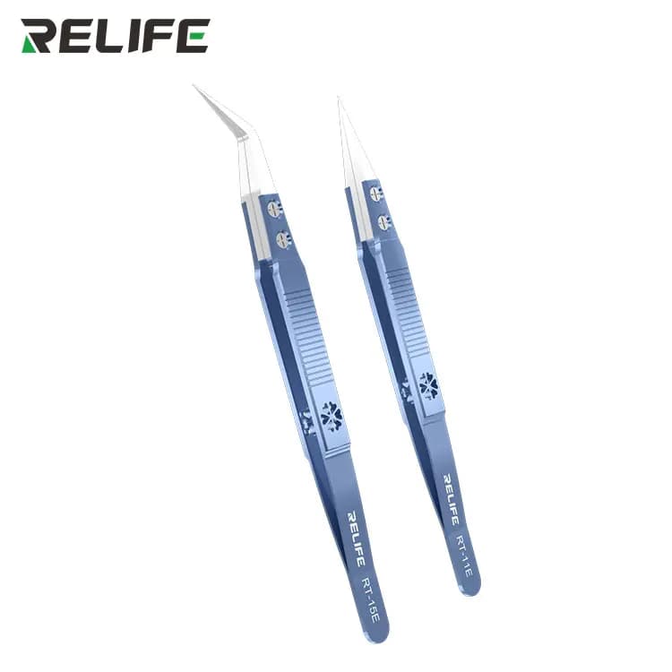 RELIFE RT-15E Precision Titanium Ceramic Straight Tweezers