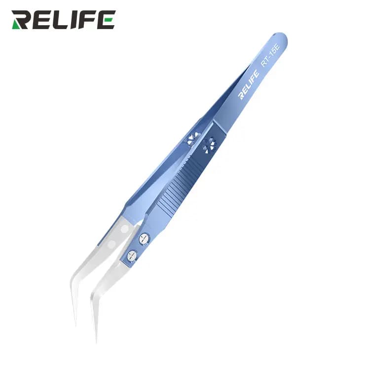 RELIFE RT-15E Precision Titanium Ceramic Straight Tweezers
