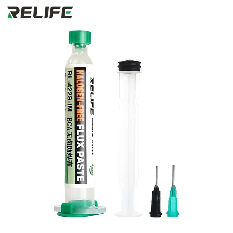 RELIFE RL-422S-IM BGA Halogen Free Soldering flux Paste needle and Tube 10CC