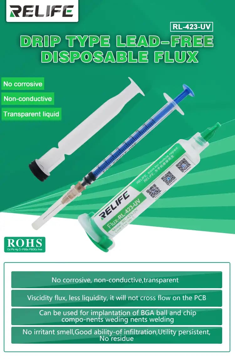 RELIFE RL-423-UV liquid flux 10cc