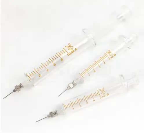 5ml GLASS SYRINGLE WITH METAL NEEDLE