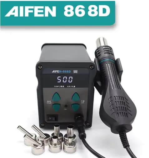 AIFEN-868D Hot Air Station 700W LED Digital Solder Iron Desoldering Rework Soldering Station Heat Gun