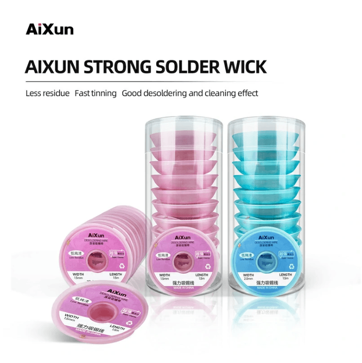 AiXun Strong Solder Wick Desoldering Wire Roll AX-DW2015 , AX-DW1515