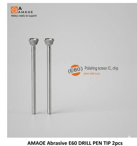 AMAOE Abrasive E60 DRILL PEN TIP 2pcs