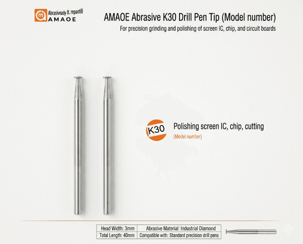 AMAOE Abrasive K30 DRILL PEN TIP 2pcs