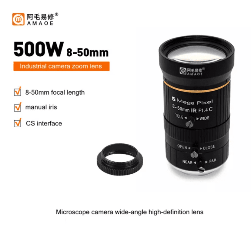 AMAOE Industrial camera lens 8-50mm