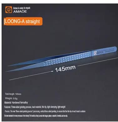 AMAOE LOONG-A straight tweezer with Three-sided grinding process