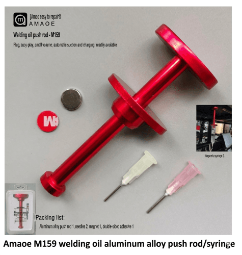 Amaoe M159 welding oil aluminum alloy push rod/syringe