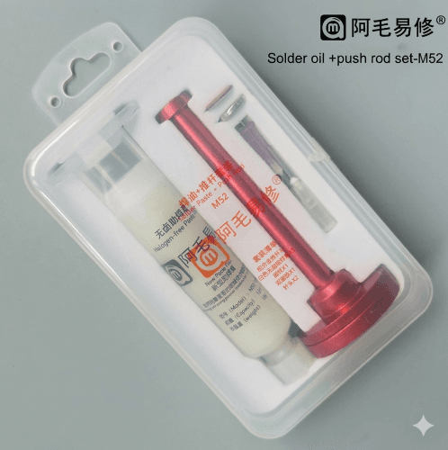 Amaoe M52 Flux Oil Solder Paste Halogen-Free with push rod