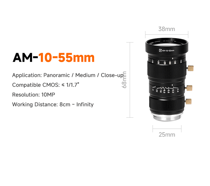 AMAOE Zoom Lense AM-10-55mm Zoom Lens