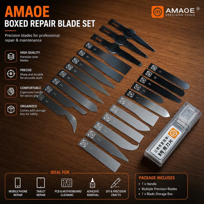 BLADE/KNIFE SET HANDLE AMAOE BLADE BOX