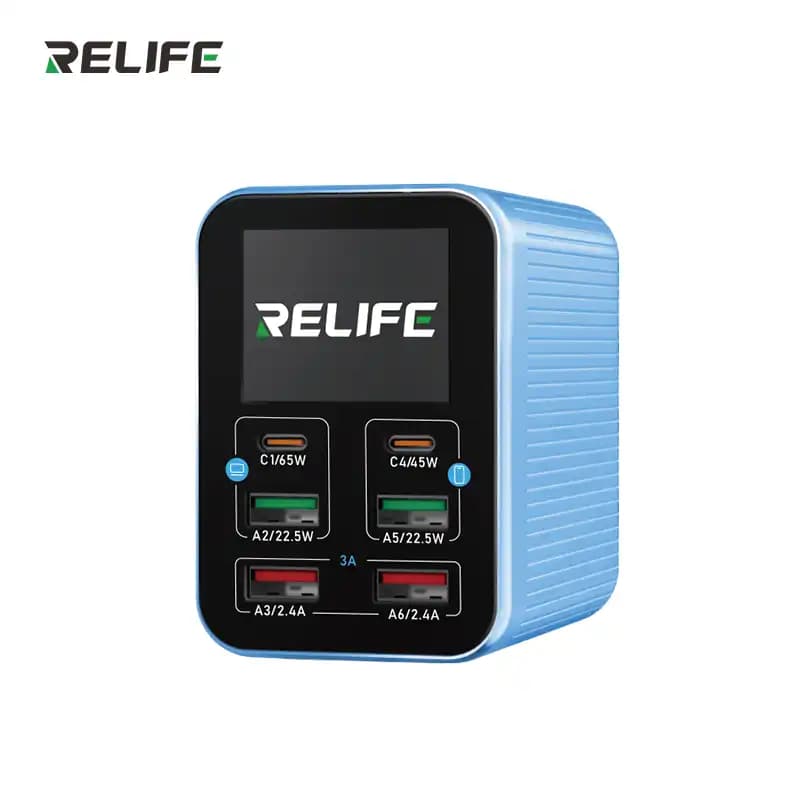 Relife Q4 72W 6-Port Dual PD + QC Fast Charger