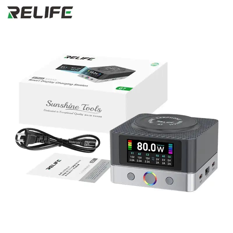 Relife Q7 80W 6-Port with 15W Wireless Charging