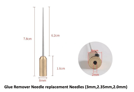 Glue Remover Needle replacement Needles (3mm,2.35mm,2.0mm)