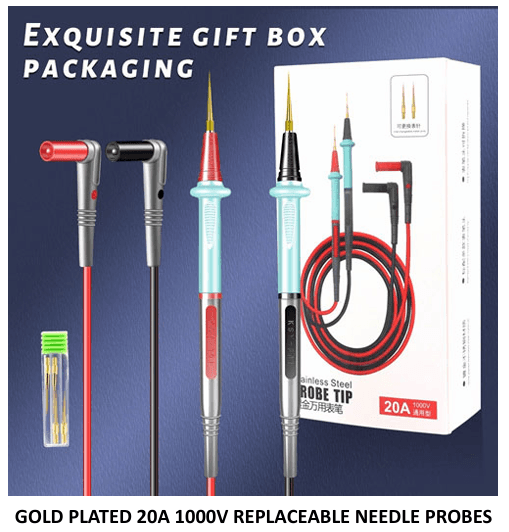 GOLD PLATED 20A 1000V REPLACEABLE NEEDLE PROBES