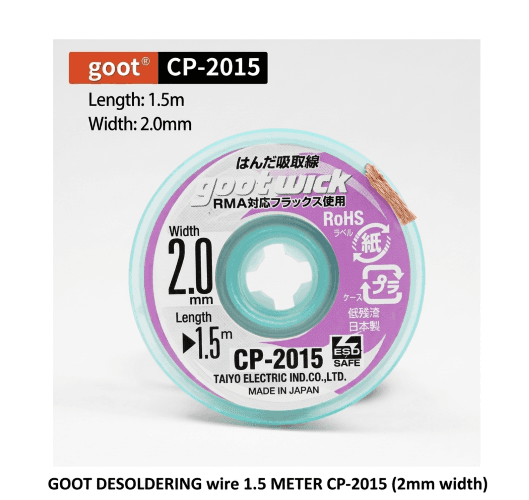 GOOT DESOLDERING wire 1.5 METER CP-2015 (2mm width)