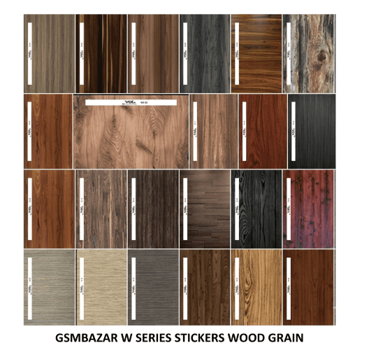 GSMBAZAR W SERIES STICKERS WOOD GRAIN