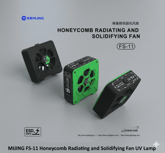 MIJING FS-11 Honeycomb Radiating and Solidifying Fan UV Lamp