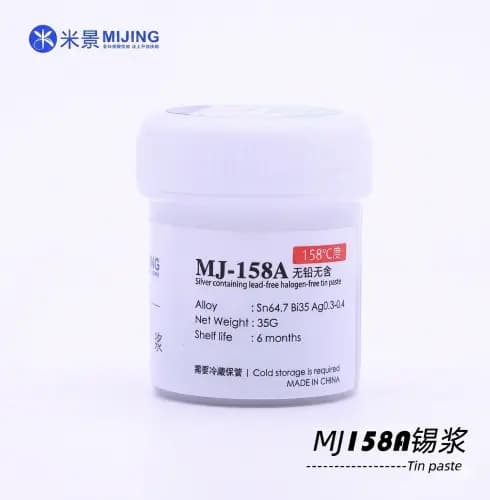 MIJING MJ158A 158°C medium temperature, silver containing solder paste