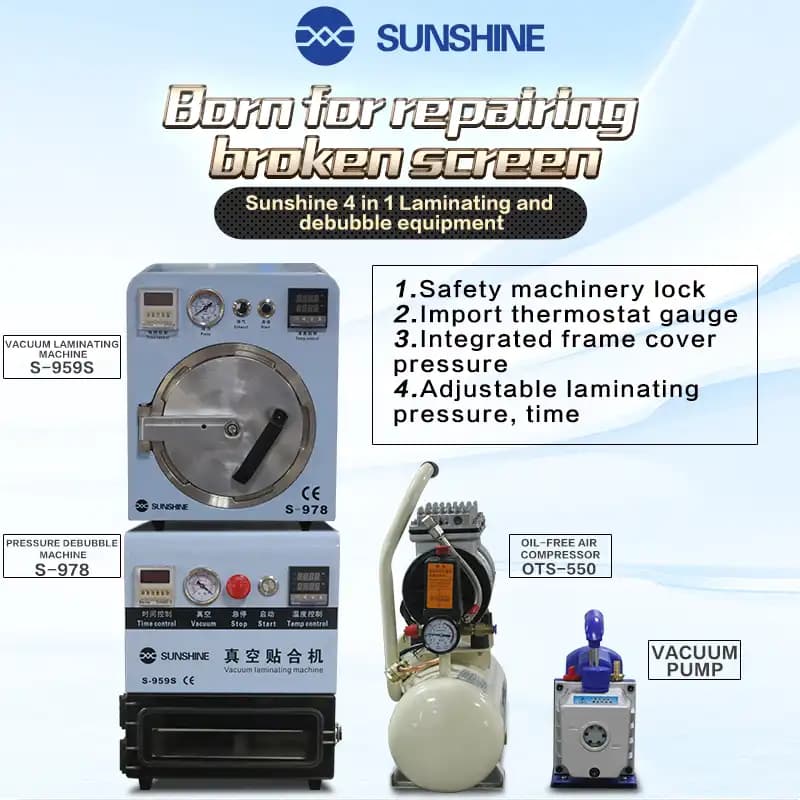 SUNSHINE S-959S FOUR-IN-ONE SMART VACUUM DEFOAMING SET