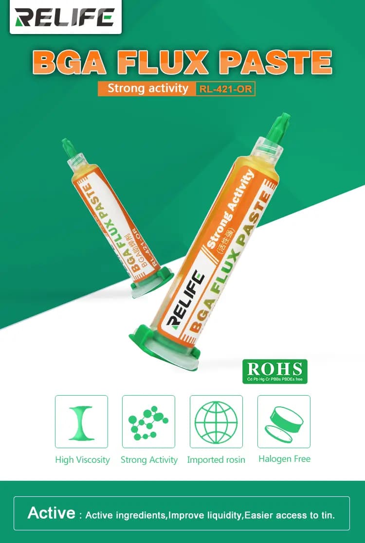 RELIFE RL-421-0R Advanced BGA Soldering flux Paste Tube 10CC