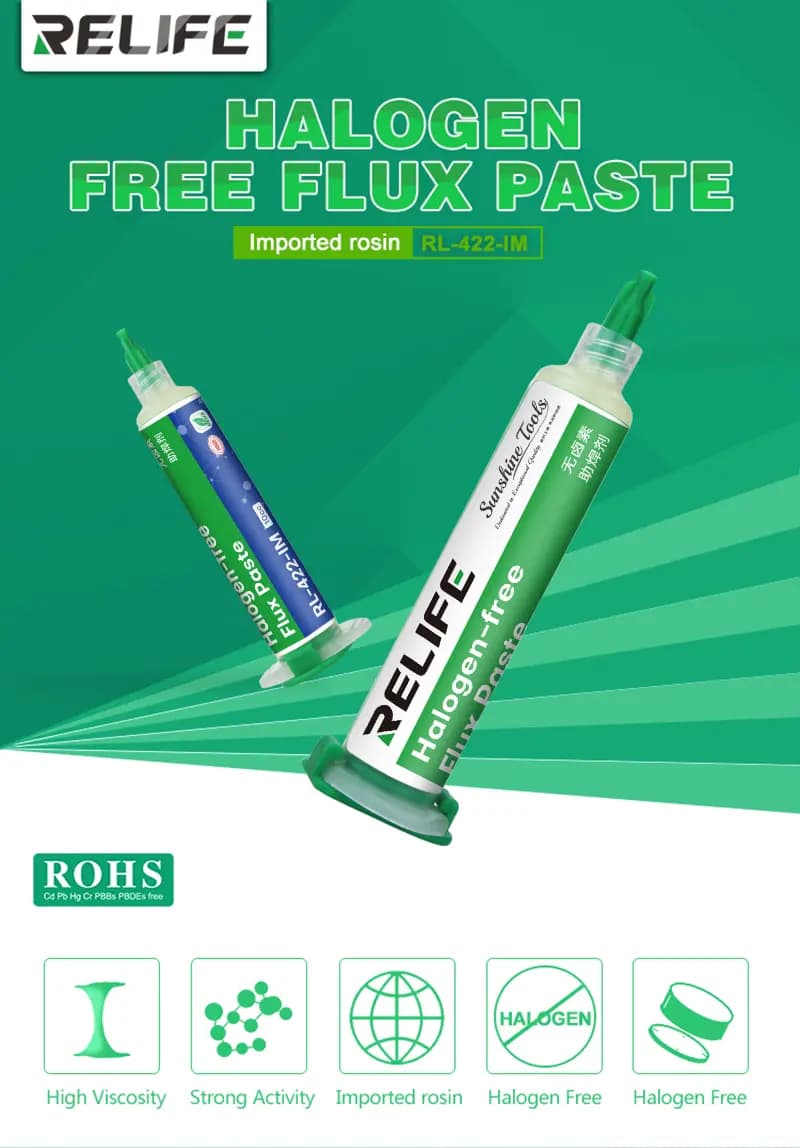RELIFE RL-422-IM BGA Halogen Free Soldering flux Paste Tube 10CC