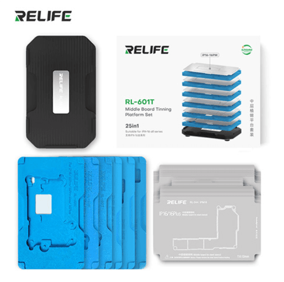RELIFE RL-601T 25-in-1 Mid-Tier Motherboard Repair Fixture Set IPX-IP16