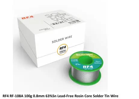 RF4 RF-108A 100g 0.8mm 63%Sn Lead-Free Rosin Core Solder Tin Wire