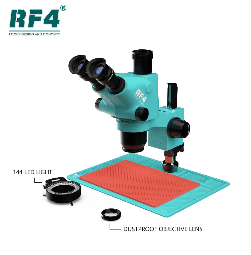 RF4 RF-6565-PO4 Industrial Optical Lab Zoom Trinocular Stereo Microscope
