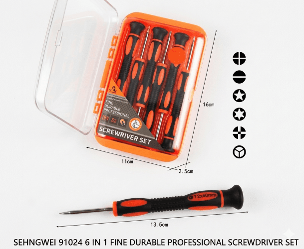 SEHNGWEI 91024 6 IN 1 FINE DURABLE PROFESSIONAL SCREWRIVER SET