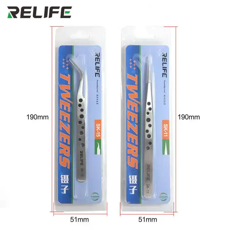 Relife SK-15 STAINLESS STEEL BENT TWEEZERS