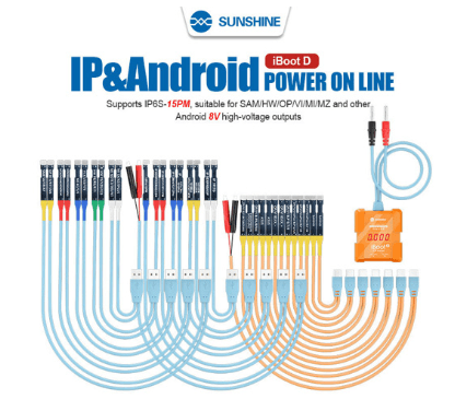SUNSHINE IBOOT D model IP&Android mobile phone digital boot cable 2 IN 1