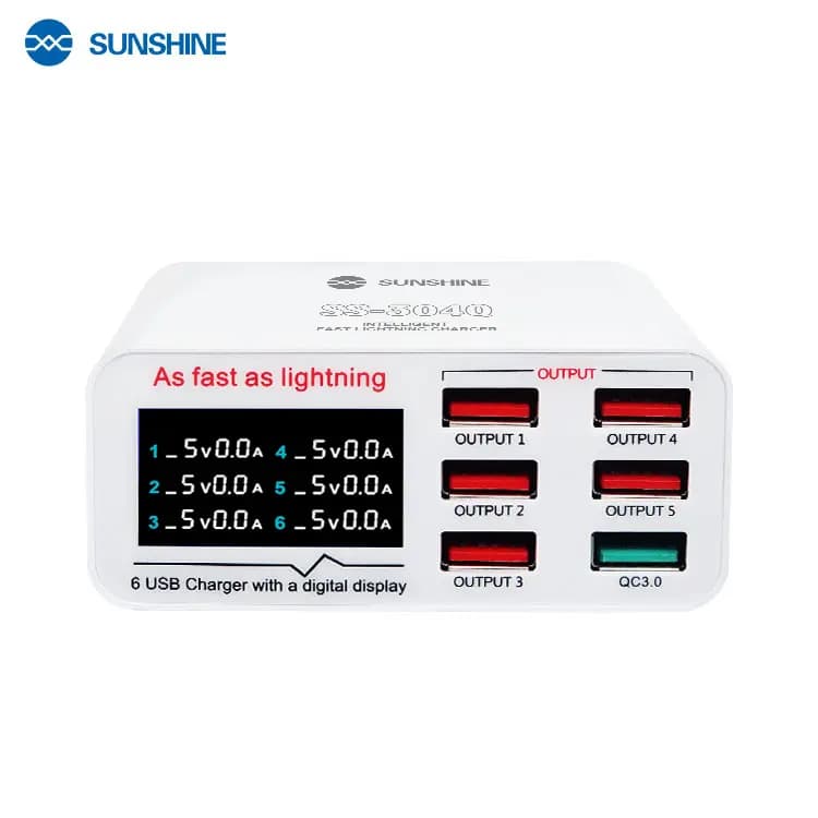 SUNSHINE SS-304Q MULTIPORT CHARGER with qucik charger port