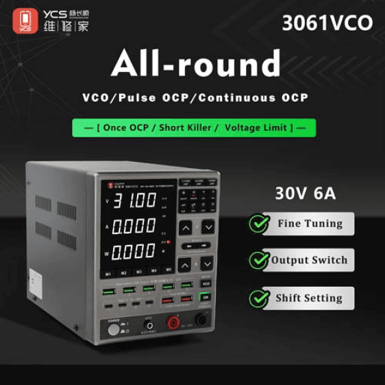 YCS 3061VCO 30V / 6A Adjustable Digital DC Power Supply