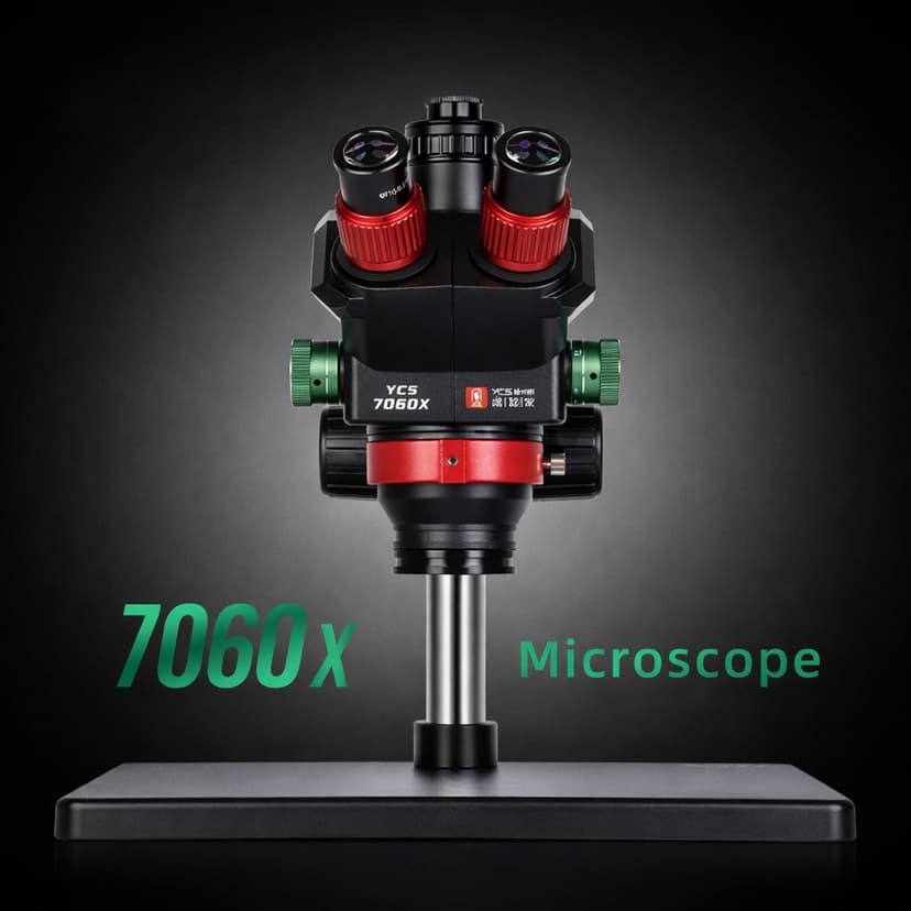 YCS 7060X 7X-60X Trinocular Stereo Microscope