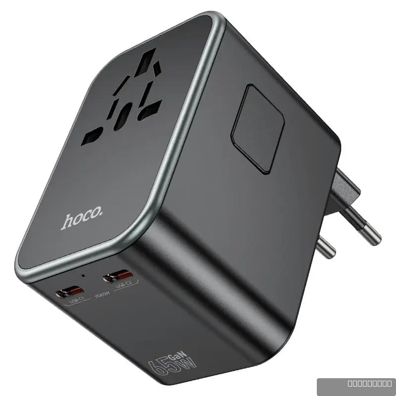 HOCO AC17 Supporter three-port PD65W(2C1A) universal conversion charger