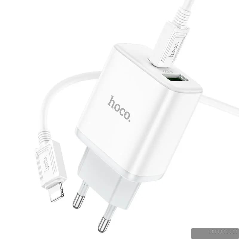 HOCO C105A Stage dual port PD20W+QC3.0 charger set(C to iP)(EU)