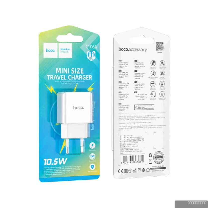 HOCO C106A Leisure single port charger(EU)