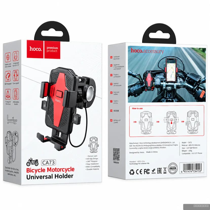 HOCO CA73 Flying one-touch bicycle and motorcycle universal holder