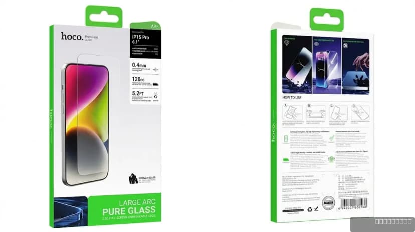 HOCO Corning original screen large arc edge tempered glass for iP15 Pro Max(A35)