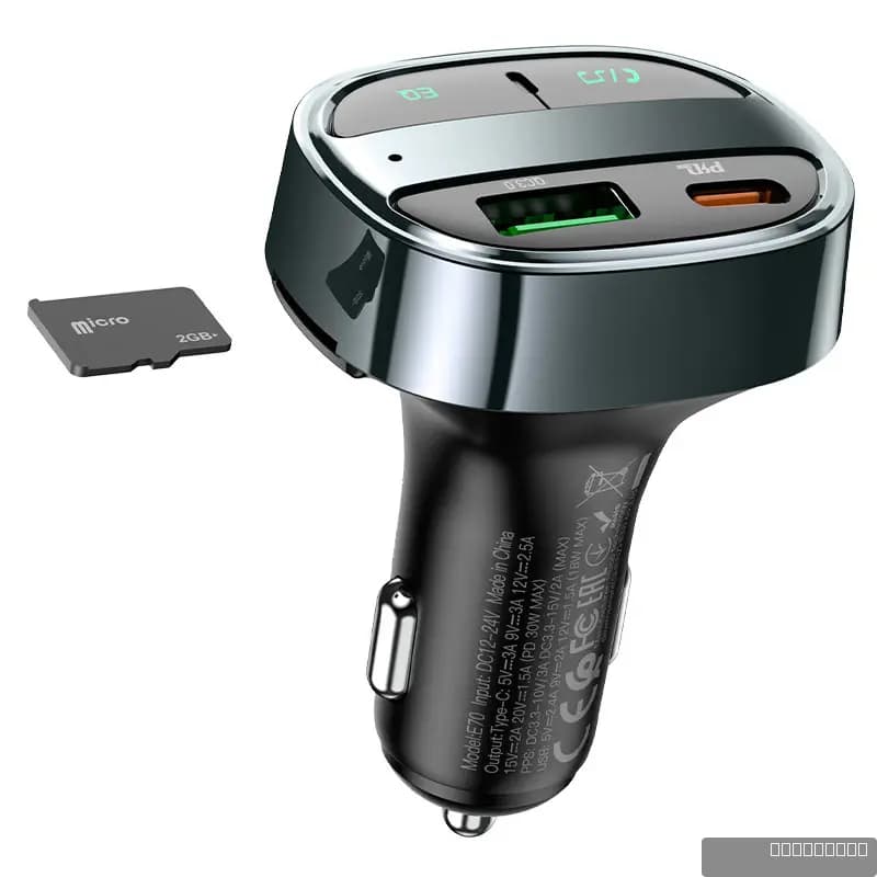 HOCO E70 PD30W+QC3.0 car BT FM transmitter
